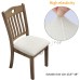 Fuloon Jacquard Stretch Dining Chair Seat Cover with Bands | 4 PCS | Beige