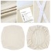 Fuloon Jacquard Stretch Dining Chair Seat Cover with Bands | 4 PCS | Beige