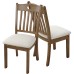 Fuloon Jacquard Stretch Dining Chair Seat Cover with Bands | 4 PCS | Beige