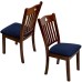 Fuloon Jacquard Stretch Dining Chair Seat Cover with Bands | 4 PCS | Navy blue