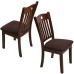 Fuloon Jacquard Stretch Dining Chair Seat Cover with Bands | 4 PCS | Coffee