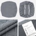 Fuloon Jacquard Stretch Dining Chair Seat Cover with Bands | 4 PCS | Light Gray