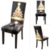 Fuloon  Digital printed elastic chair cover | 4PCS | Christmas tree