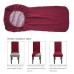 Fuloon Waterproof Jacquard Stretch Box Cushion Dining Chair Cover | 6 PCS | Purple Red