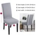 Fuloon Waterproof Jacquard Stretch Box Cushion Dining Chair Cover | 4 PCS | Light Gray