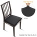 Fuloon Waterproof Jacquard Stretch Dining Chair Seat Cover | 4 PCS | Black