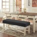 Fuloon Stretch Diamond Textured Box Cushion Bench Slipcover | Machine Washable | Black