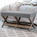 Fuloon Stretch Diamond Textured Box Cushion Bench Slipcover | Machine Washable | Light Grey