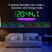 Fuloon Digital Wall Clock Large Display LED Digital Clock with Remote Control | Green