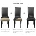 Fuloon Chair Cover PU leather | 4 PCS | Black