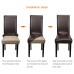 Fuloon Chair Cover PU leather | 6 PCS | Brown