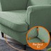 Fuloon Stretch Wingback Chair Sofa Slipcover  jacquard leaves | Matcha green