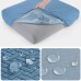 Fuloon seat sofa cushion cover T-shaped polar fleece waterproof coating | 1PCS | Blue