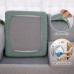 Fuloon seat sofa cushion cover T-shaped polar fleece waterproof coating | 2PCS | Matcha green