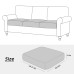 Fuloon seat sofa cushion cover T-shaped polar fleece waterproof coating | 3PCS | Light Gray