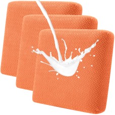 Fuloon seat sofa cushion cover T-shaped polar fleece waterproof coating | 3PCS | Orange 