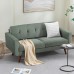 Fuloon sofa cushion cover Jacquard leaf waterproof coating | 2PCS | Matcha green