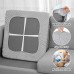 Fuloon sofa cushion cover Jacquard leaf waterproof coating | 3PCS | Light Gray