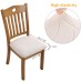 Fuloon jacquard leaves Chair Seat Cover | 6 PCS | Beige