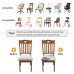 Fuloon Floral Printed Stretch Dining Chair Seat Cover | 6 PCS | Autumn leaves