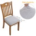 Fuloon jacquard leaves Chair Seat Cover | 4 PCS | Light Gray