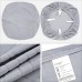 Fuloon jacquard leaves Chair Seat Cover | 6 PCS | Light Gray