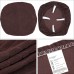 Fuloon jacquard leaves Chair Seat Cover | 4 PCS | Coffee