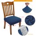 Fuloon Premium Jacquard Stretch Dining Chair Seat Cover | 4 PCS | Blue