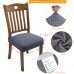 Fuloon Premium Jacquard Stretch Dining Chair Seat Cover | 6 PCS | Grey