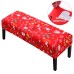 Fuloon Printed Bench Chair Cover Christmas Glove Style