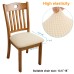 Fuloon Knitted jacquard chair seat cover | 4PCS |  Beige