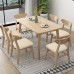 Fuloon Knitted jacquard chair seat cover | 4PCS |  Beige