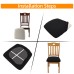 Fuloon Knitted jacquard chair seat cover | 6PCS | Black