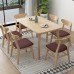 Fuloon Knitted jacquard chair seat cover | 4PCS | Coffee