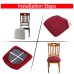 Fuloon Knitted jacquard chair seat cover | 4PCS | Red