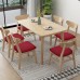 Fuloon Knitted jacquard chair seat cover | 4PCS | Red