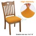 Fuloon Knitted jacquard chair seat cover | 4PCS | ginger yellow