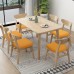 Fuloon Knitted jacquard chair seat cover | 4PCS | ginger yellow