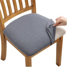 Fuloon T-type polar fleece ordinary style Chair Seat Cover | 6PCS | Gray