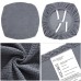 Fuloon T-type polar fleece ordinary style Chair Seat Cover | 6PCS | Gray