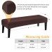 Fuloon Waterproof Stretch Diamond Textured Box Cushion Bench Slipcover | Machine Washable | Coffee