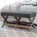 Fuloon Waterproof Stretch Diamond Textured Box Cushion Bench Slipcover | Machine Washable | Dark Gray