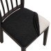 Fuloon Waterproof  jacquard leaves  Chair Seat Cover | 4 PCS  | Black