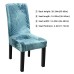 Fuloon Fancy Floral Printed Spandex Stretch Chair Cover | 4 PCS | Blue Summer