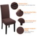 Fuloon Jacquard leaf chair cover | 6PCS  | Brown