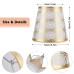 Fuloon Set of 6pcs Modern European Style Droplight Wall Lamp Candle Chandelier PVC Lampshade | golden prism