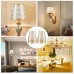 Fuloon Set of 6pcs Modern European Style Droplight Wall Lamp Candle Chandelier PVC Lampshade | golden prism