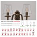 Fuloon Set of 6pcs Modern European Style Droplight Wall Lamp Candle Chandelier PVC Lampshade | Gray Cross