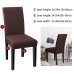 Fuloon Jacquard Stretch Box Cushion Dining Chair Cover | 6 PCS | Brown