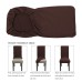 Fuloon Jacquard Stretch Box Cushion Dining Chair Cover | 6 PCS | Brown